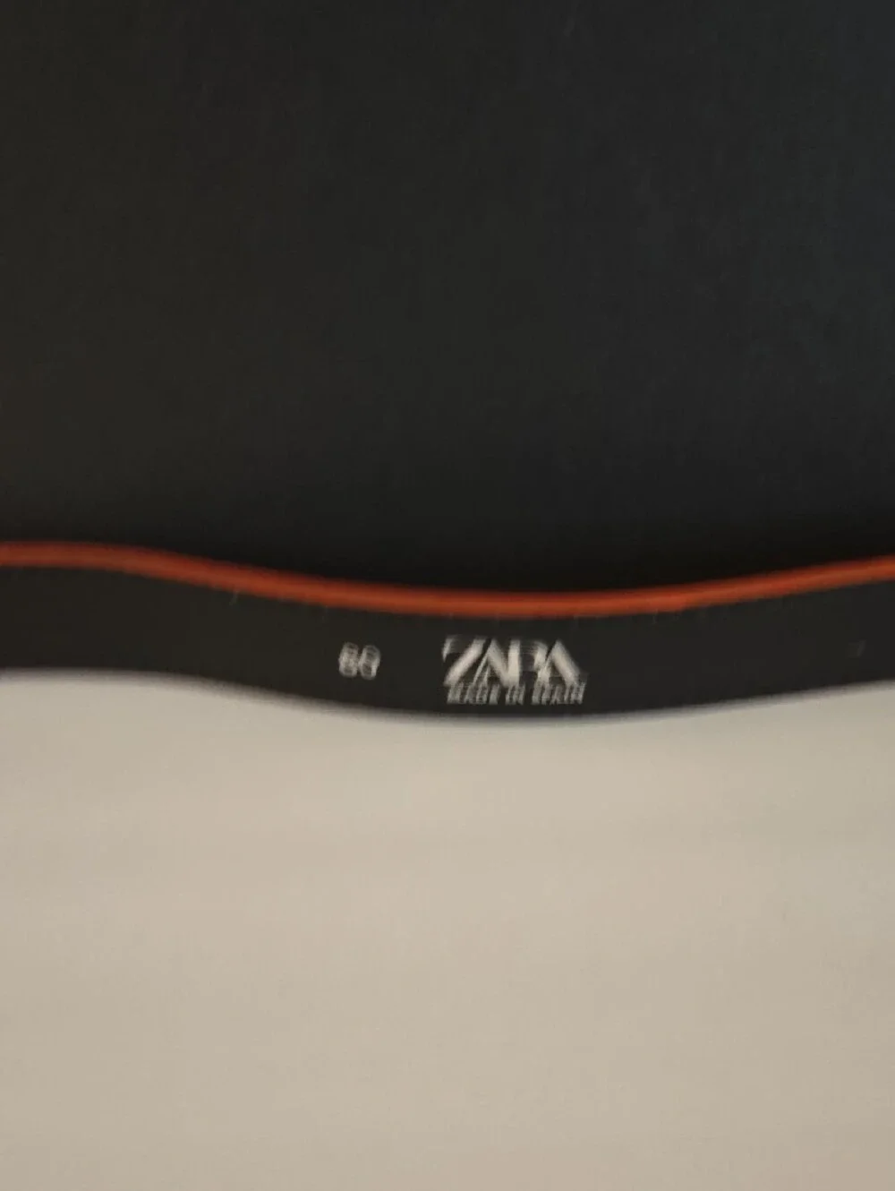 Zara Wide Buckle Orange Faux Leather Belt Nwt D